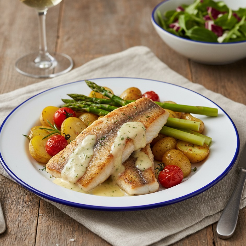 Gotowy obiad z filetów morszczuka